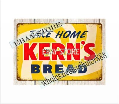home kitchen wall decorative garage signs KERN'S BREAD metal tin sign