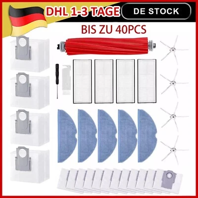 MARKENLOS Zubehör für Roborock S7 Max Ultra,S7 MaxV Ultra Filter Bürsten Beutel Wischtuch.