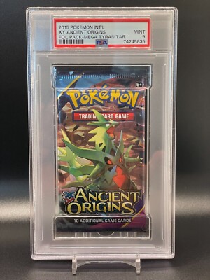 ancient origins booster box ebay Pokemon XY Ancient Origins Mega Tyranitar Factory Sealed Booster Pack PSA 9  Card