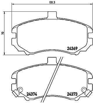P 30 029 BREMBO Brake Pad Set, disc brake for HYUNDAI