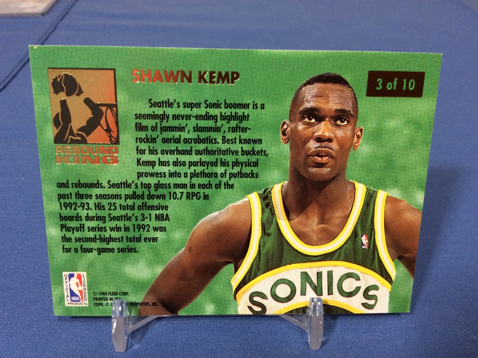 199394 Fleer Ultra Rebound King Insert Card 3 Shawn Kemp