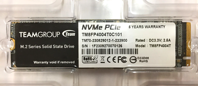 Team Group 4TB MP34 M.2 2280 PCIe 3.0 x4 SSD Solid State Drive