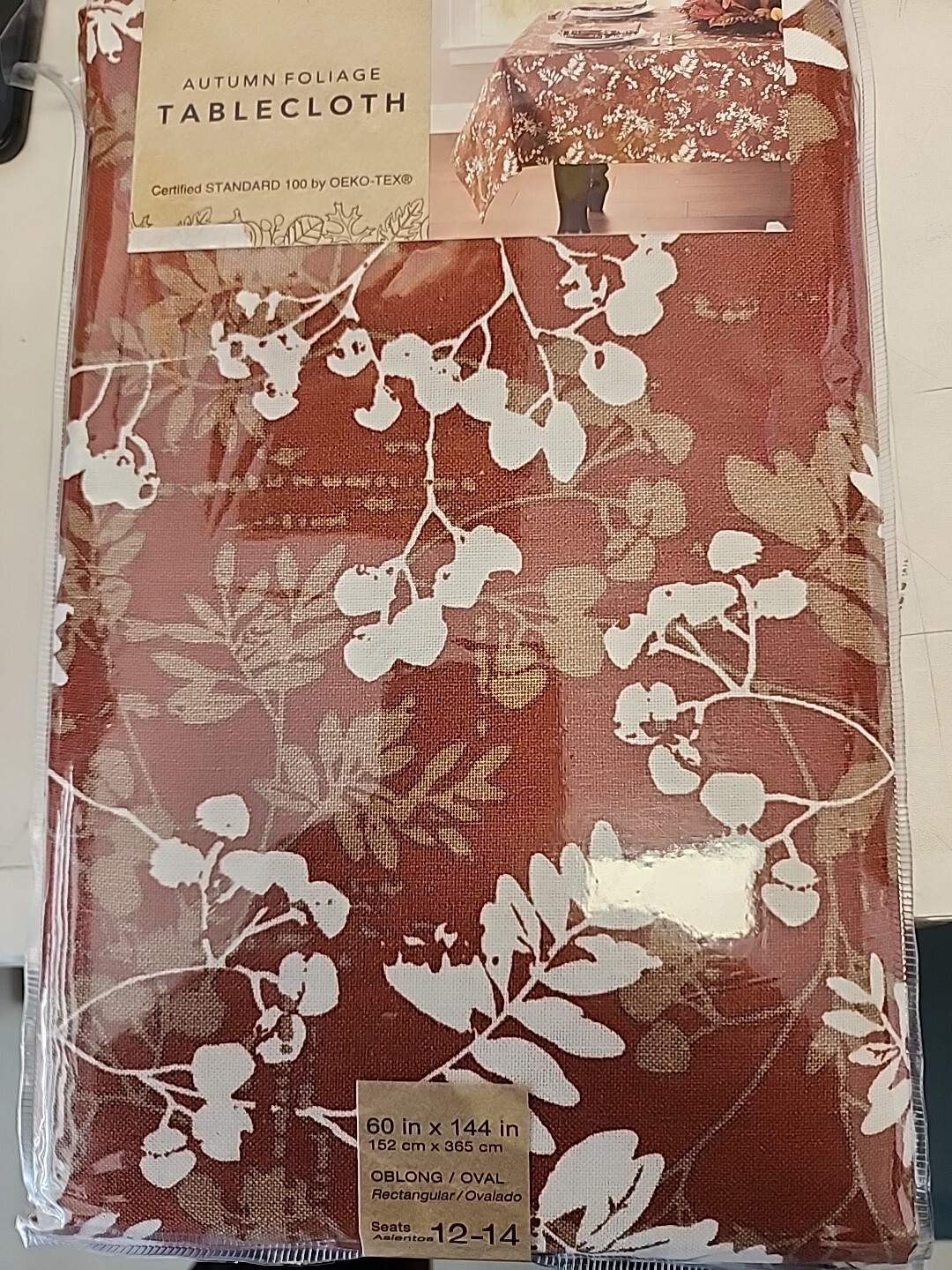 Oeko-tex Table Cloth Autumn Foliage 60 X 144