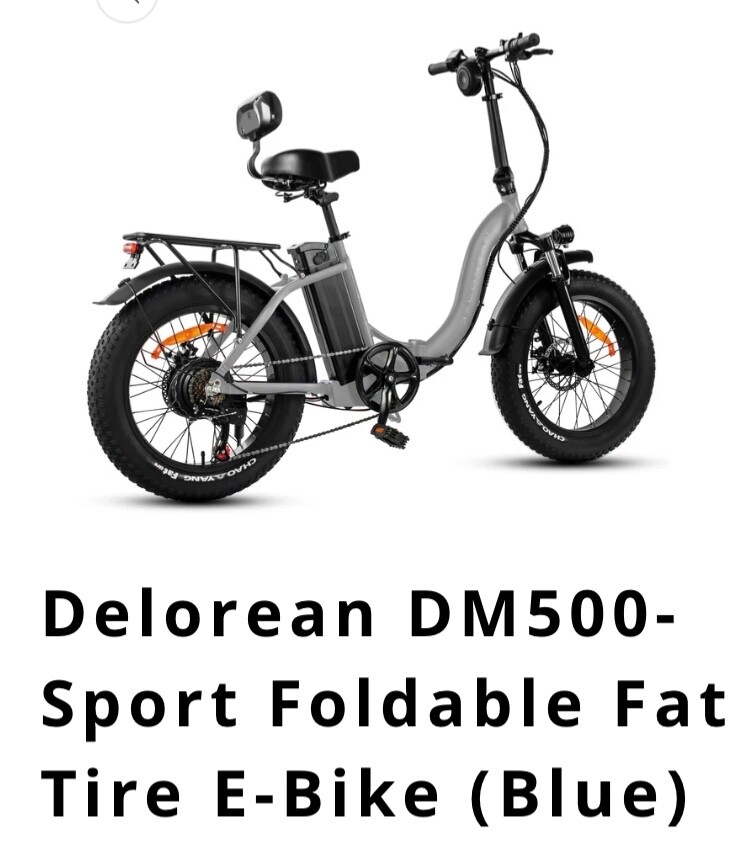 Delorean DM500-Sport Foldable Fat Tire E-Bike