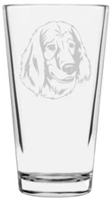 Picardy Spaniel Dog Themed Etched All Purpose 16oz Pint Glass