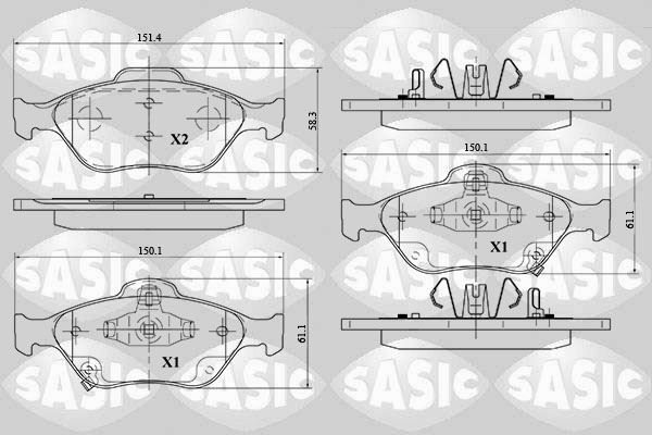 Plaquettes de frein avant pour Toyota Yaris 1.4 D-4D et VVT-i