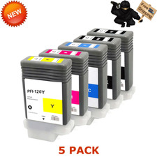5 PK PFI-120 PFI120 Ink For Canon ImagePROGRAF TM200 TM300 TM305 GP-200 GP-300