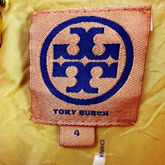 Tory Burch abito tubino senza maniche al ginocchio colore giallo taglia 4
