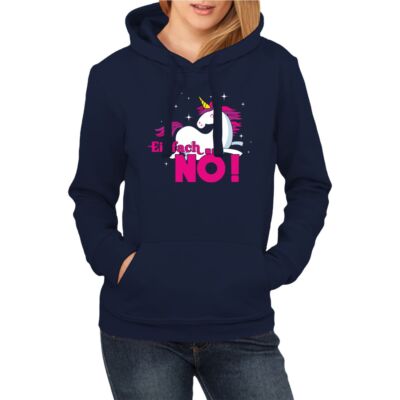 Frauen Kapuzenpul​lover Einhorn Einfach NÖ Hoodie unicorns pink kinder  spruch