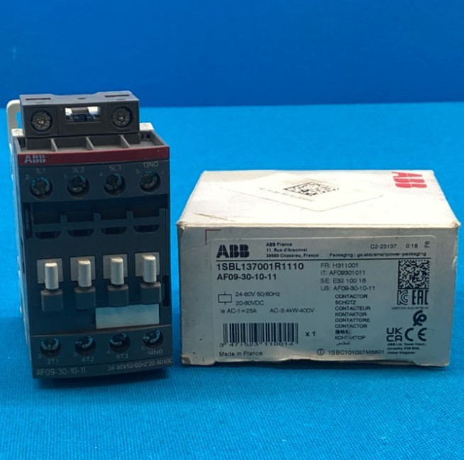 ABB AF09-30-10-11 1SBL137001R1110 3-Pole Contractor 25A 24-60VAC 20-60VDC