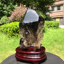 7.45LB Natural Rare Beautiful  Tea Black QUARTZ Crystal  Mineral Specimen 1795