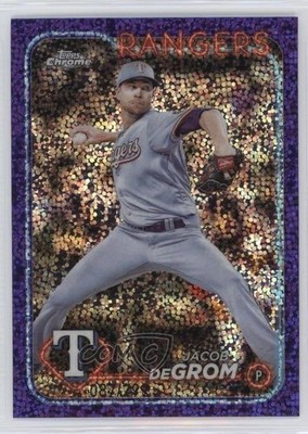 2024 Topps Chrome Purple Speckle Refractor 87/299 Jacob deGrom #228 19fv