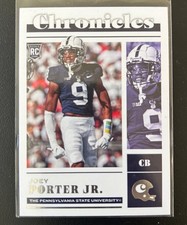 2023 Panini Chronicles Draft Picks #6 Joey Porter Jr. (RC) Pittsburgh Steelers