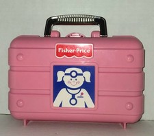 Fisher Price Medical Nurse Doctor Kit Set w/ Pink Case And Tools 2000