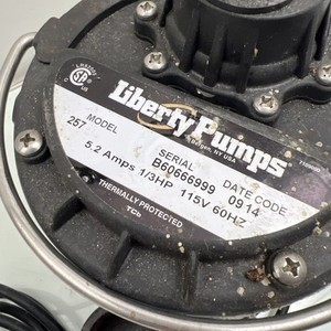 LIBERTY PUMPS  257 -1/3 HP 115V CAST IRON SUBMERSIBLE SUMP W VERTICAL FLOAT