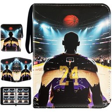 Basketball Card Binder,Trading Card Binder 4 Pocket with 50 Removable Sleeves...