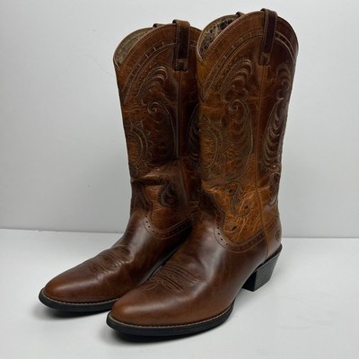 Ariat Magnolia Boots Womens Size 7.5B Western Cowgirl Cowboy Brown Leather