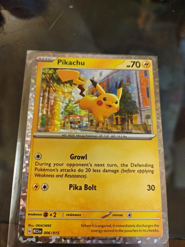 Pikachu 006/015 McDonald's 2023 Holo Rare Pokemon TCG English HP 70