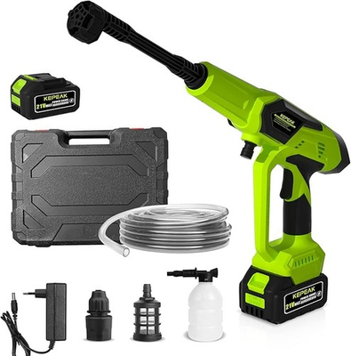 #ad 1450PSI Cordless Pressure Washer Portable Power Washer w 6 in 1 Nozzle for House $45.98