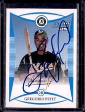 2008 Bowman 1st Card #BP9 Oakland A's Gregorio Petit Auto/ Signed IP
