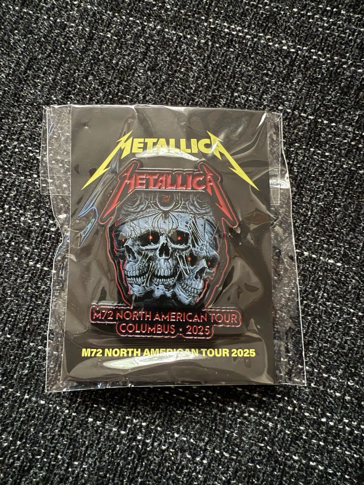 New Official Metallica Columbus 25 Pop Up Enamel Pin M72 Sonic Temple Maxx242