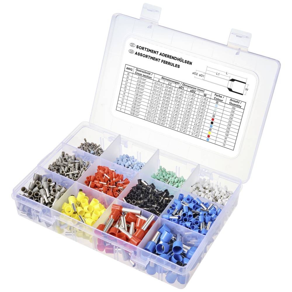 Embouts simples TRU COMPONENTS TC-11991828 pour sécuriser les câbles fins de 0.14 mm² et 0.25 mm²