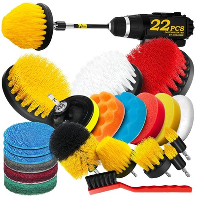 #ad Complete 22 Piece Power Scrubber Set with Attachments for Home and Car Cleaning $35.99