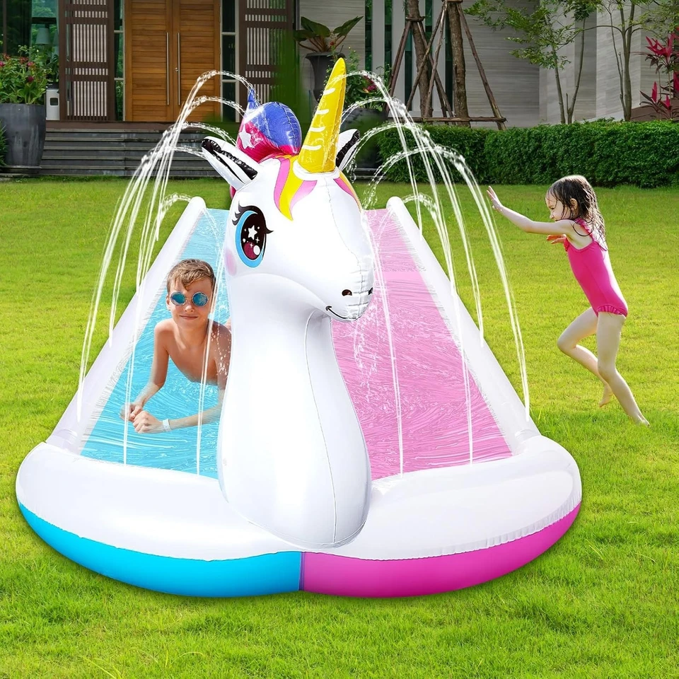 22.5英尺水滑梯和3个车身板,儿童后院充气滑梯, — 第 4/4 张图片