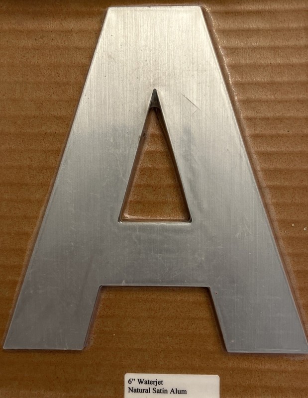 Aluminum Metal Hanging Letter A Decorative Alphabet Silver Satin Finish Hanging