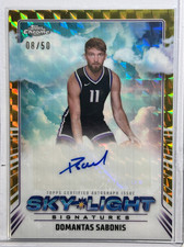 Domantas Sabonis AUTO #/50 Topps Chrome Sky-Light Gold 2024-25 Autograph Kings 