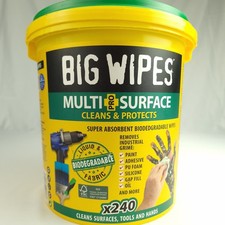 Big Wipes Multi-Surface Pro+ Bio 240 Wipes Bucket Adhesive -  Paint, Oil, Foam