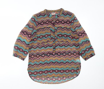 Only Damenbluse Mehrfarbig Geometrisch Größe 8