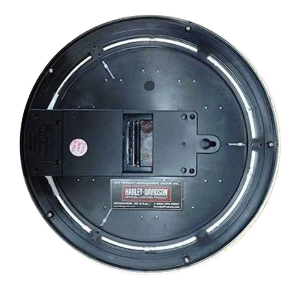 Reloj Harley-Davidson Essential Bar & Shield azul neón, 12 pulgadas de diámetro HDL-16675 Foto 3 de 3