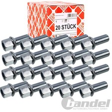 20x FEBI RADSCHRAUBE KUGELBUND AUßENSECHSKANT STAHL-/ALUFELGEN für AUDI A4 A5