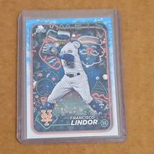 Francisco Lindor 2024 Topps Holiday - Hat Holiday Variation #H36- Mets
