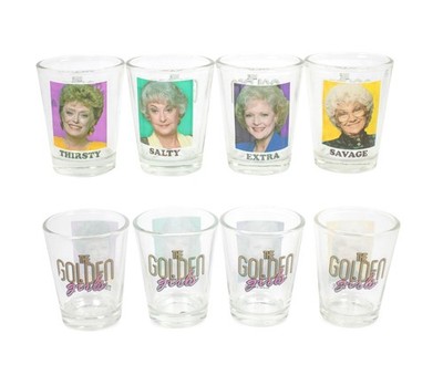 The Golden Girls ''Thirsty Salty Extra Savage'' 1.5-Ounce Mini Glasses | Set Of 4
