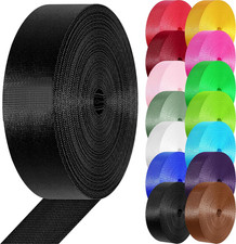 Nylon Webbing 1 Inch 1.5 Inch Nylon Strap Webbing Straps, 3.3 10 25 50 Yards
