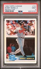 1996 TOPPS CHROME 131 BOBBY BONILLA REFRACTOR PSA 9