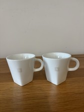 Nespresso Espresso Cups Pure Collection White Porcelain Big-Game Design Set of 2
