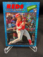 Sal Stewart Rookie 2026 Topps MLB Heritage Chrome Blue Sparkle Reds #221