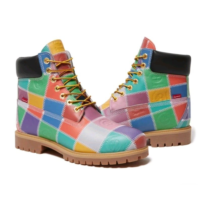 Supreme × Timberland Patchwork 6 Inch Multicolor Size 8M/9.5W In 