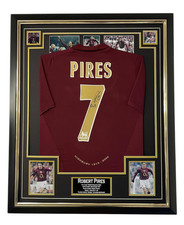 Framed ROBERT PIRES Signed Shirt Jersey Autograph Display with Certificate