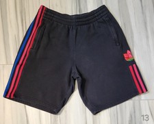 M Adidas Originals 3D Trefoil 3-Stripes Sweat Shorts 'Black Light Red' GJ6743