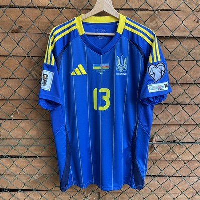 Yourelia② Zabarnyi #13 GAME MATCH ISSUE Ukraine Team Shirt Jersey Football