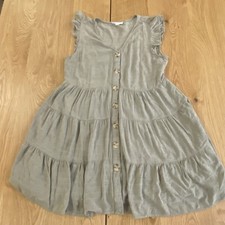 E & M Embroidered MIDI Dress Women’s Medium Green Peasant Flowing