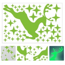 1 Sheet Christmas Wall Sticker Fluorescent Decal for Kids Room (Green)