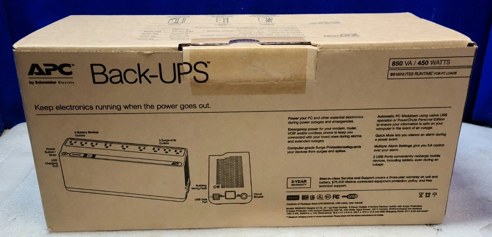 Brand NEW! APC Back-UPS BE850G2 850VA/450 watts - Image 3 of 4