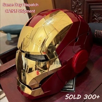Iron Man Gold Mask Cosplay AUTOKING MK5 1:1 Helmet Wearable Voice-control US