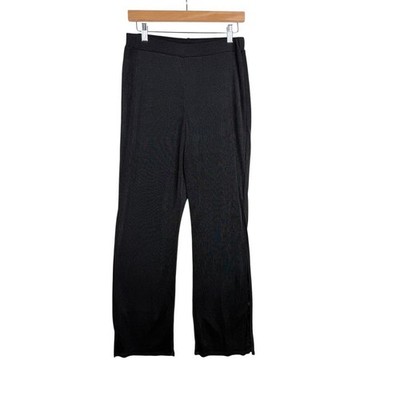 Lulus Elastic Waist Band Pants with Slits size Large Black