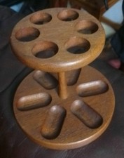 Vintage wooden pipe rack for 6 pipes. Table top holder no damage 👌🏻